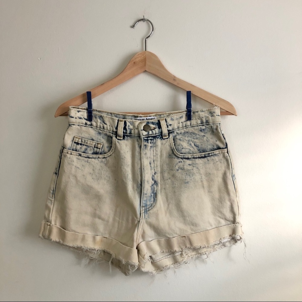 OG American Apparel High Waisted Acid Jean Shorts